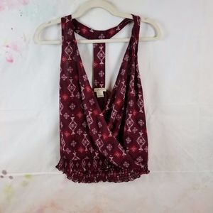 Lucky Brand | Aztec Print V Neck Racerback Tank S